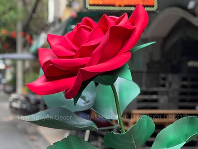 [Order 3-5 ngày] Cành hoa Hồng cỡ lớn [Nhẹ - Có đế tự đứng] D180cm CANHHOA-11